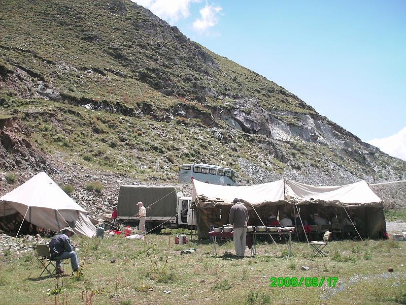PICT0044.JPG - The cook tent, chuck wagon, bus and lunch tent