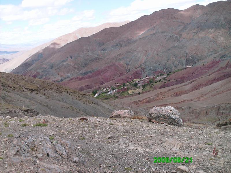 PICT0209.JPG - Top of pass looking down other side to the Monastery